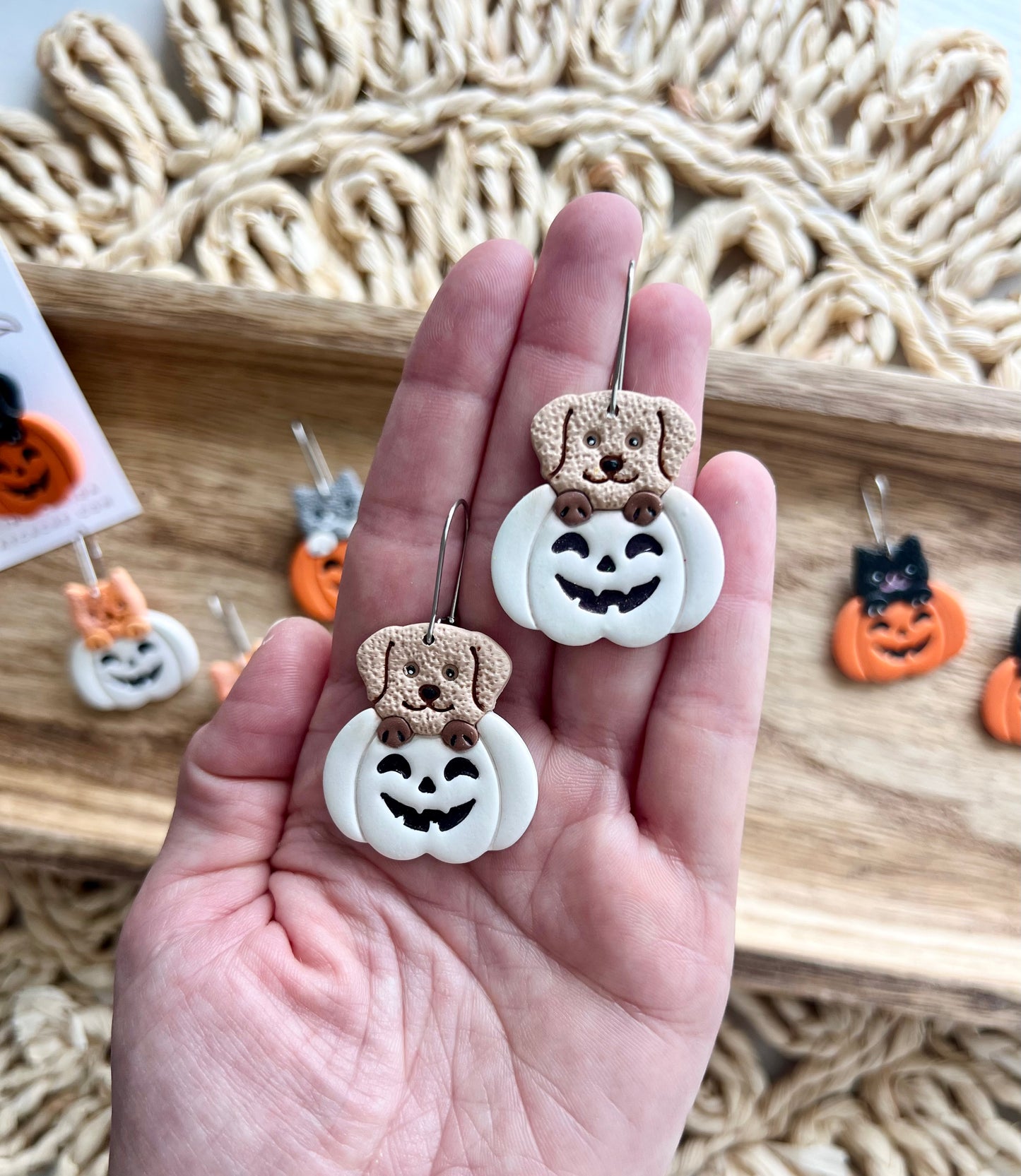 Kitty and Dog Pumpkin Hoops