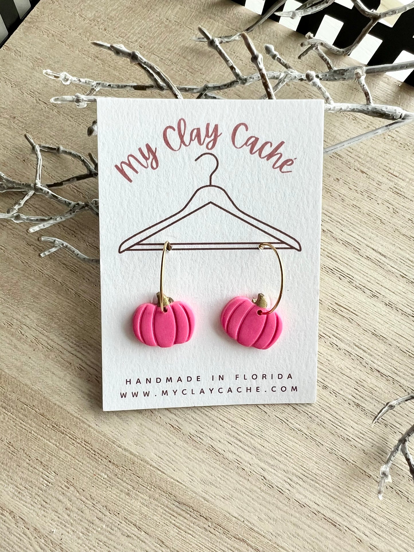 Hot Pink Pumpkin Hoops