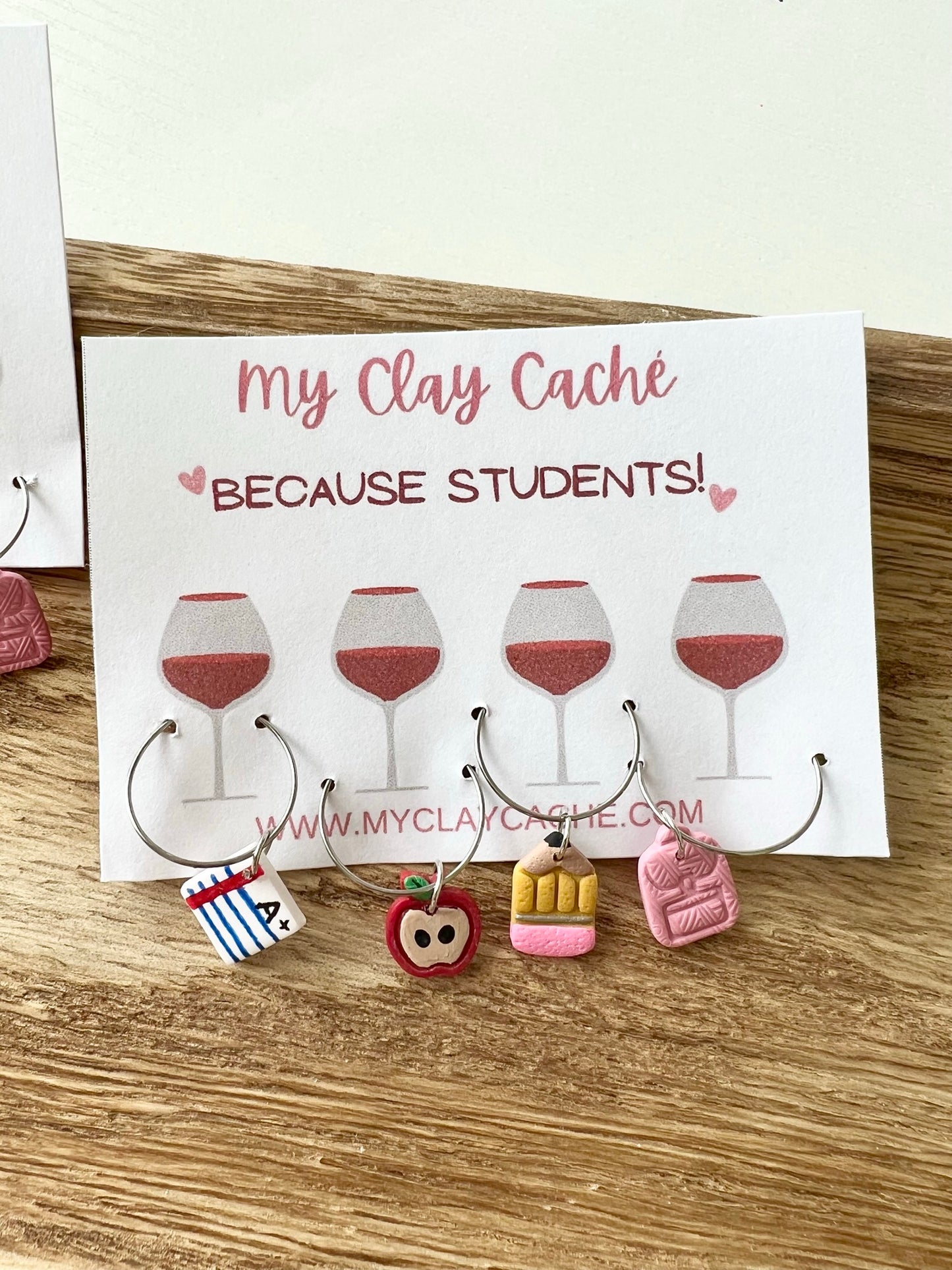 Back to School Wine Charms