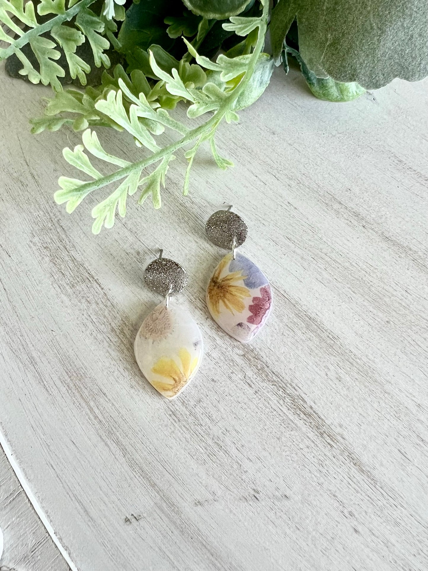 Translucent Floral Dainty Earrings