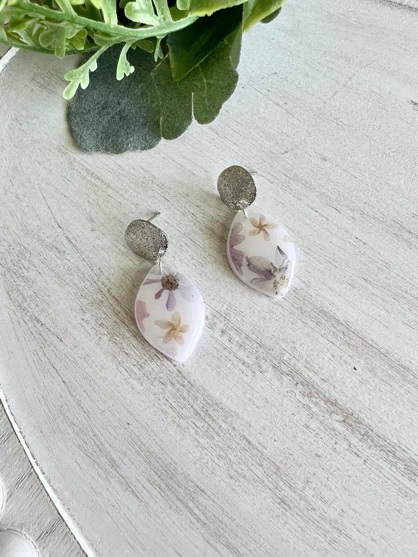 Translucent Floral Dainty Earrings