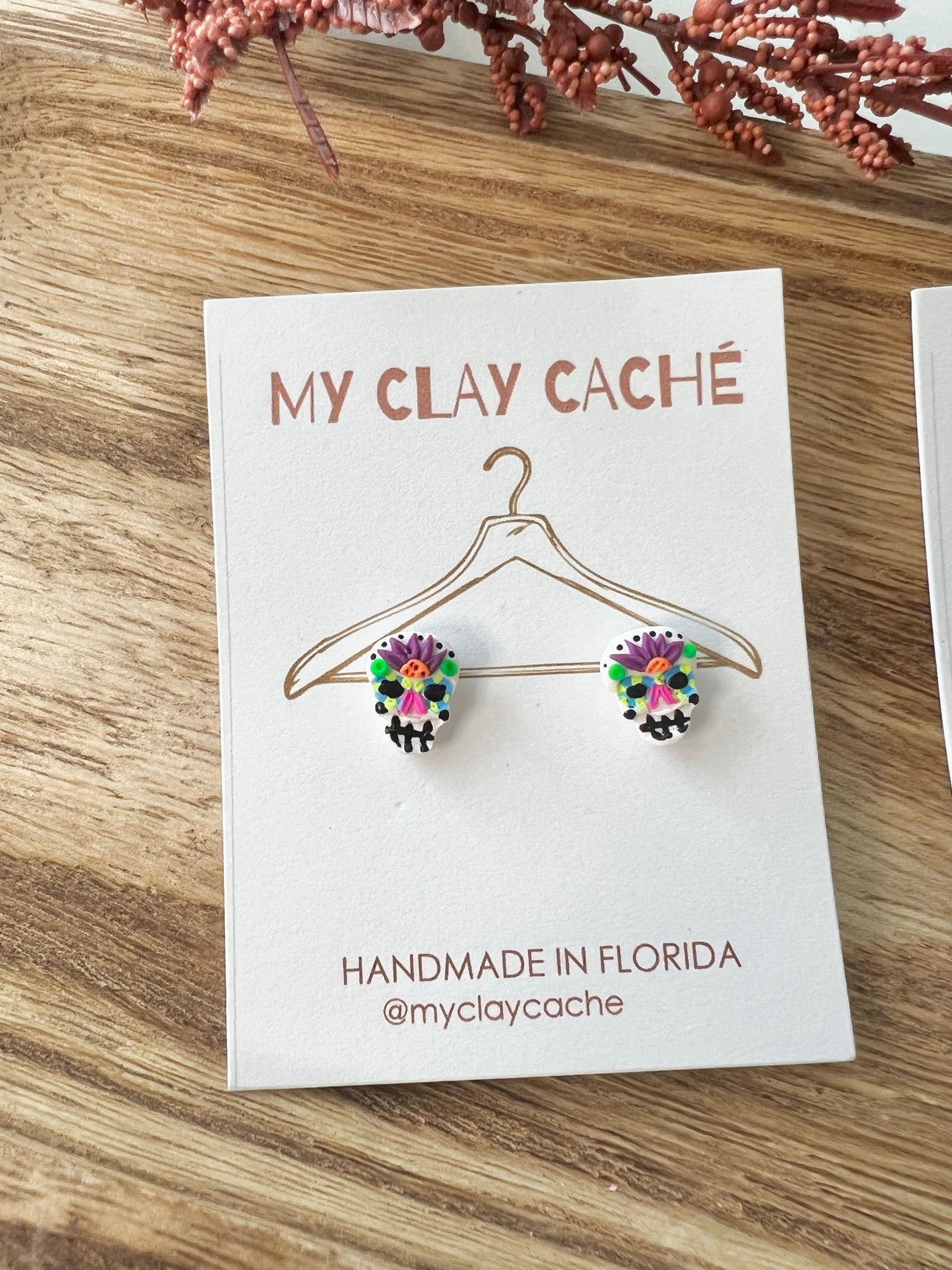 Sugar Skull Studs