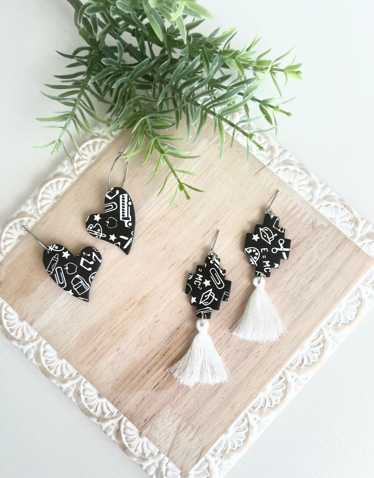 Chalkboard Dangle Earrings